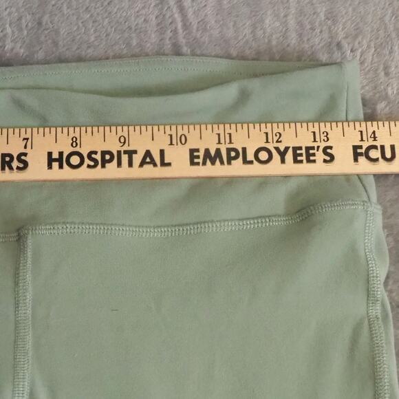 ALO Two Toned Grey Green Ribbed Workout Goddess Leggings Size S Yoga Training - Picture 4 of 11